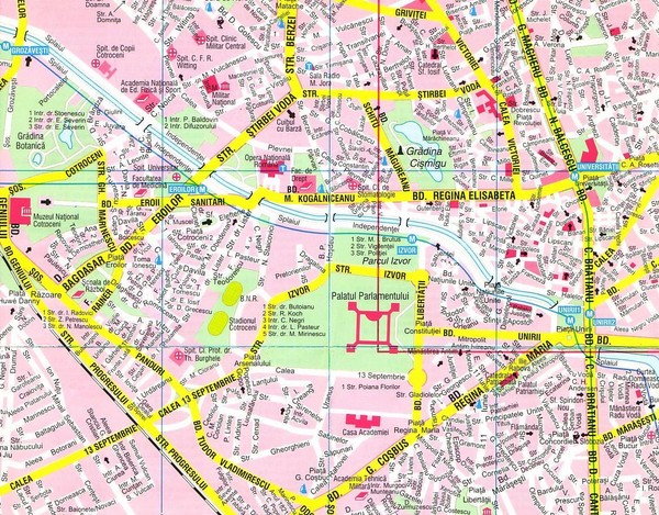 Bucharest center map