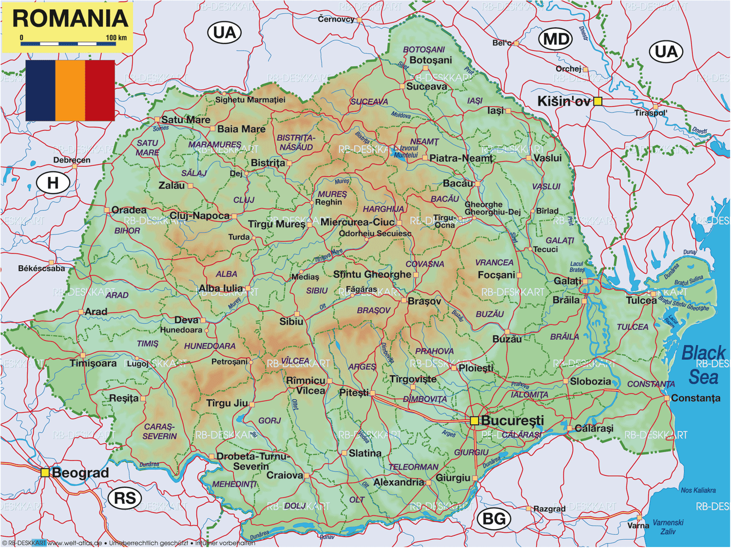 Cluj Napoca romania map