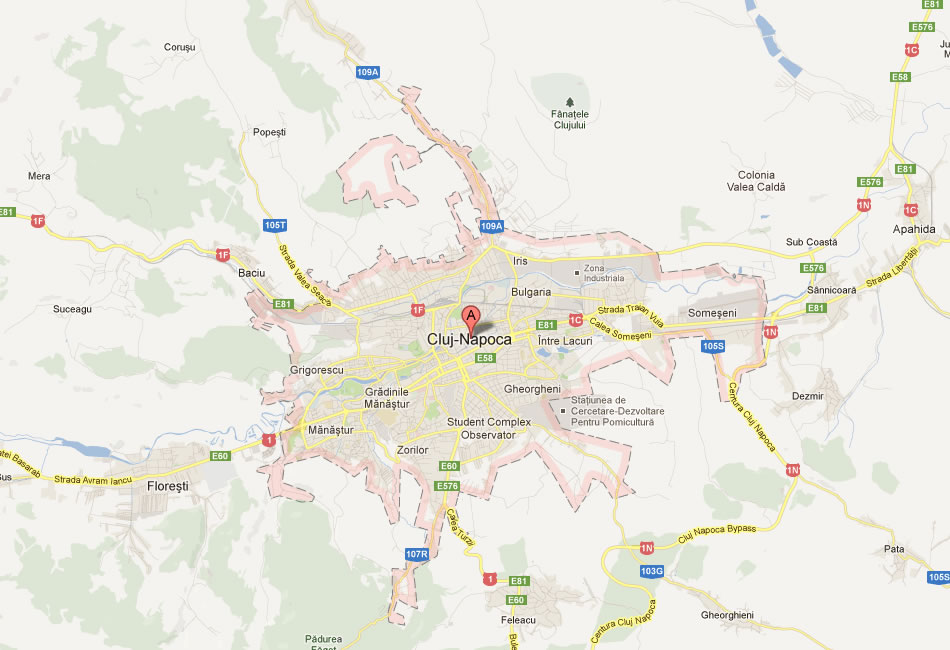 map of Cluj Napoca
