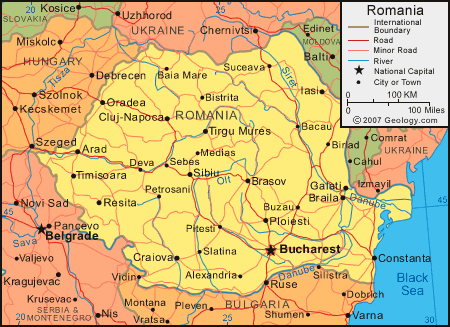 Galati romania map