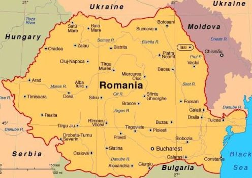 Romania Galati map