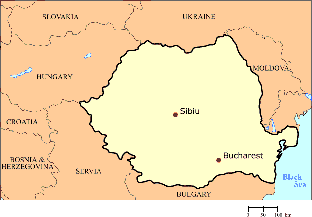 romania sibiu location map