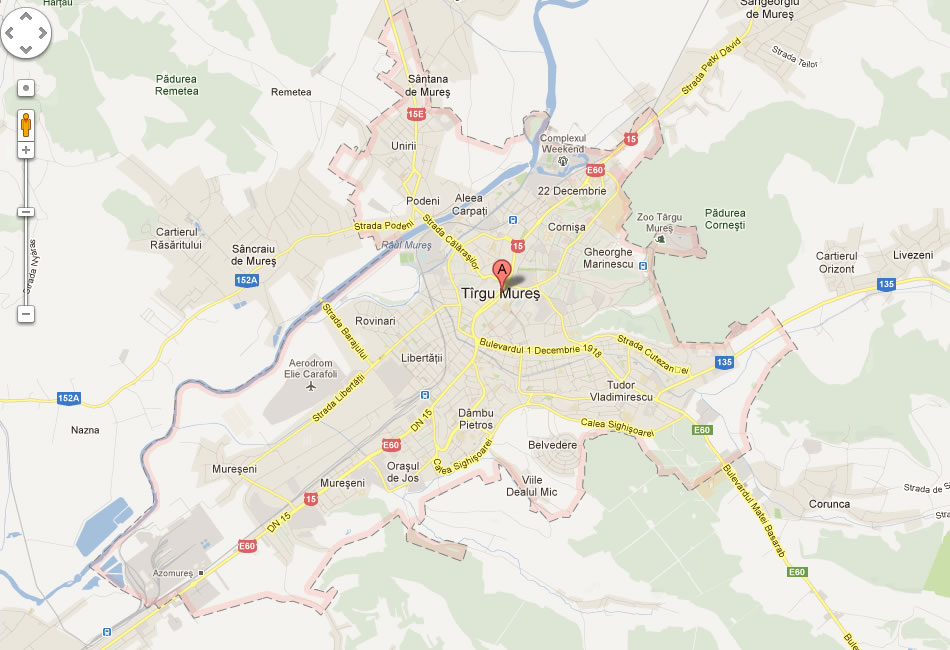 map of Targu Mures