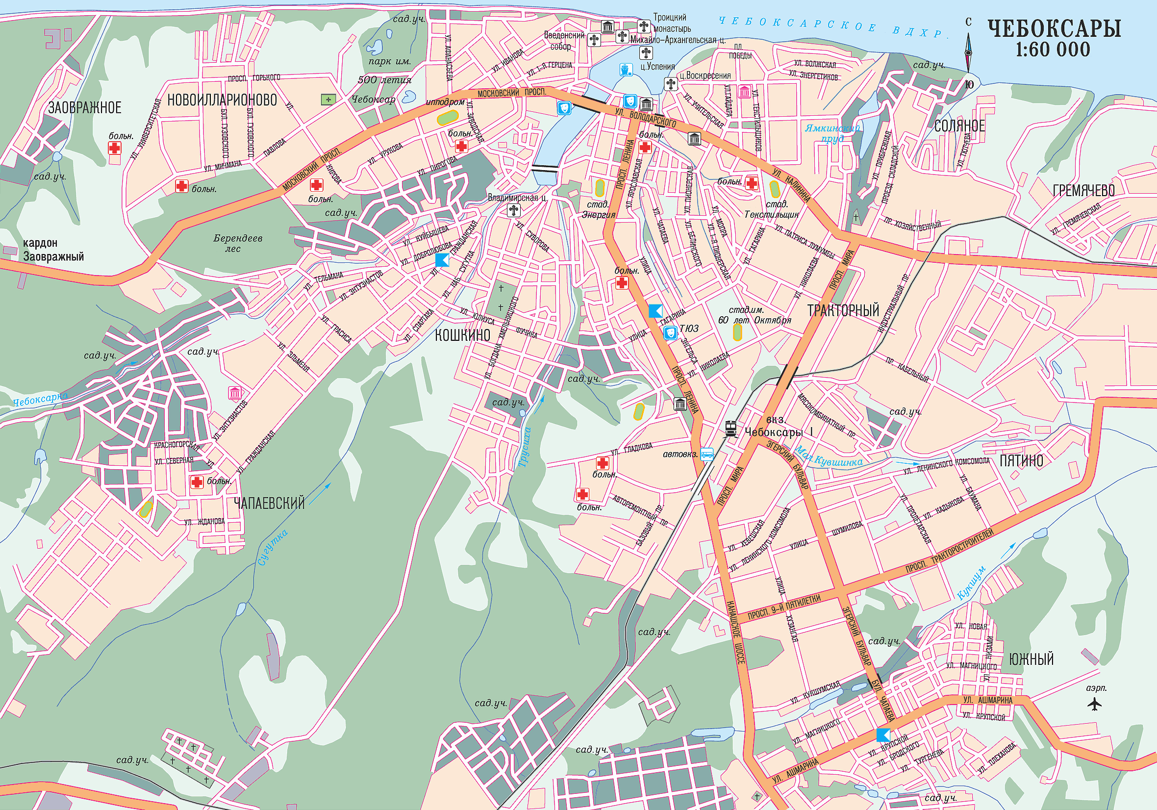 Cheboksary center map