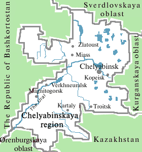 chelyabinsk oblast map