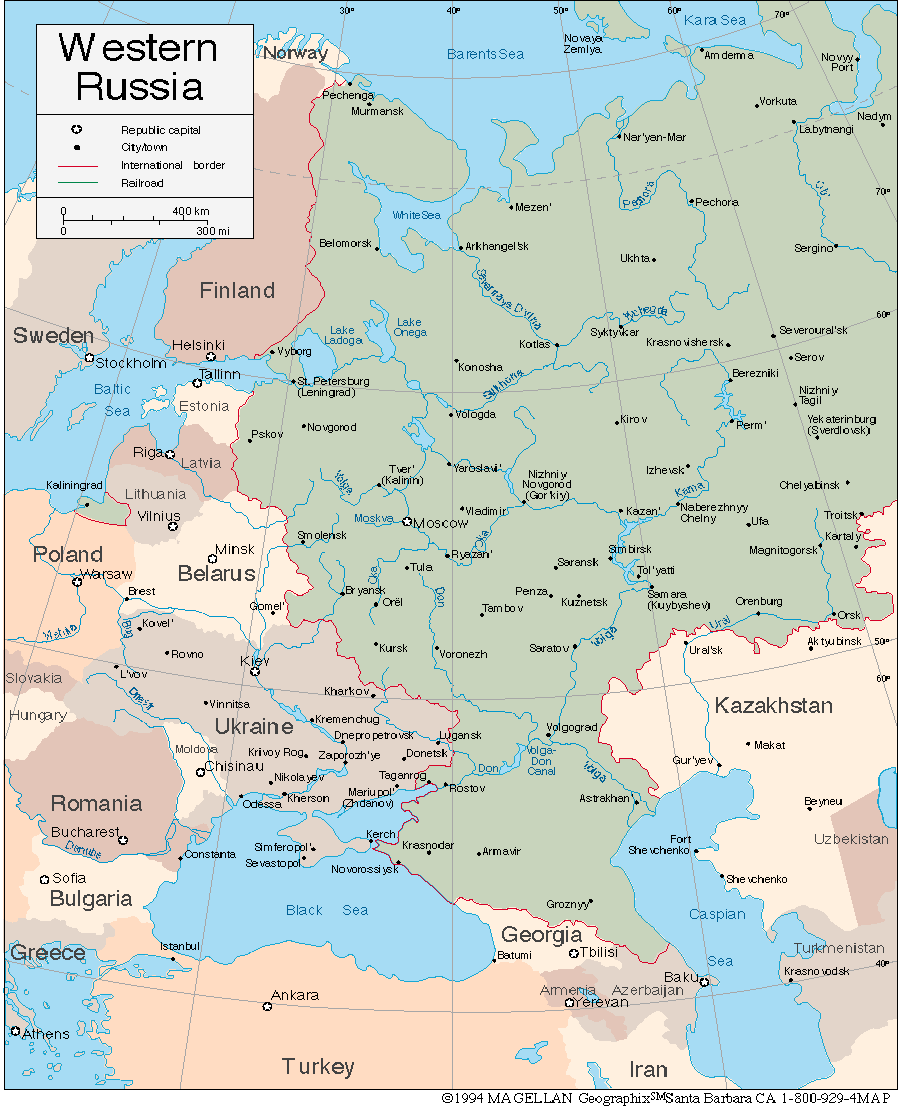 western russia map Gorky