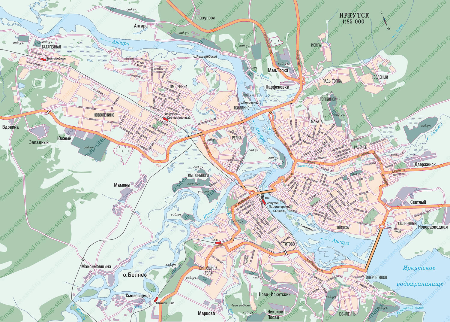 Irkutsk Map and Irkutsk Satellite Image