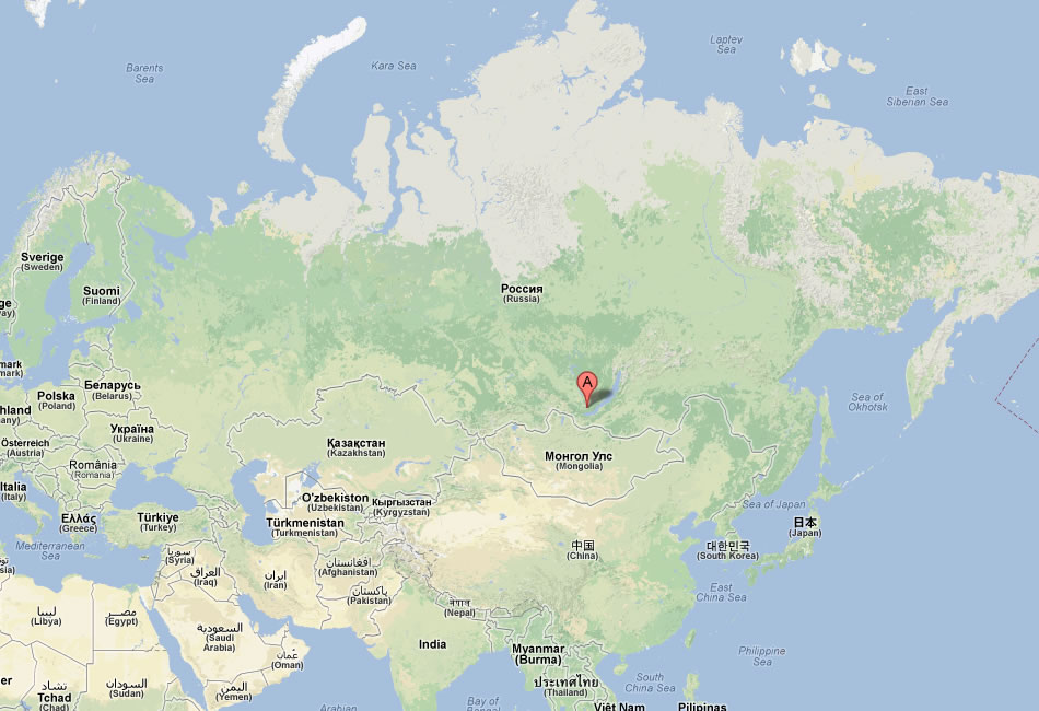 map of Irkutsk russia