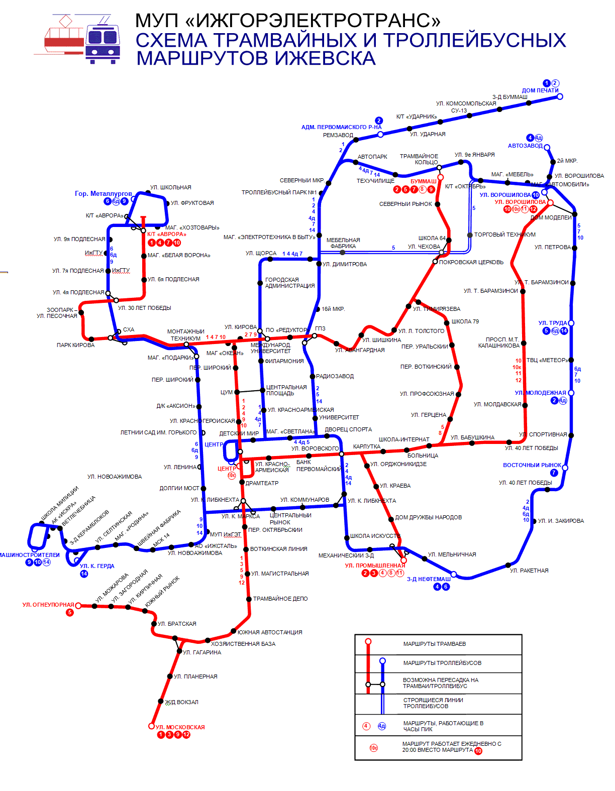 Izhevsk metro map