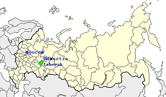 russia map Izhevsk