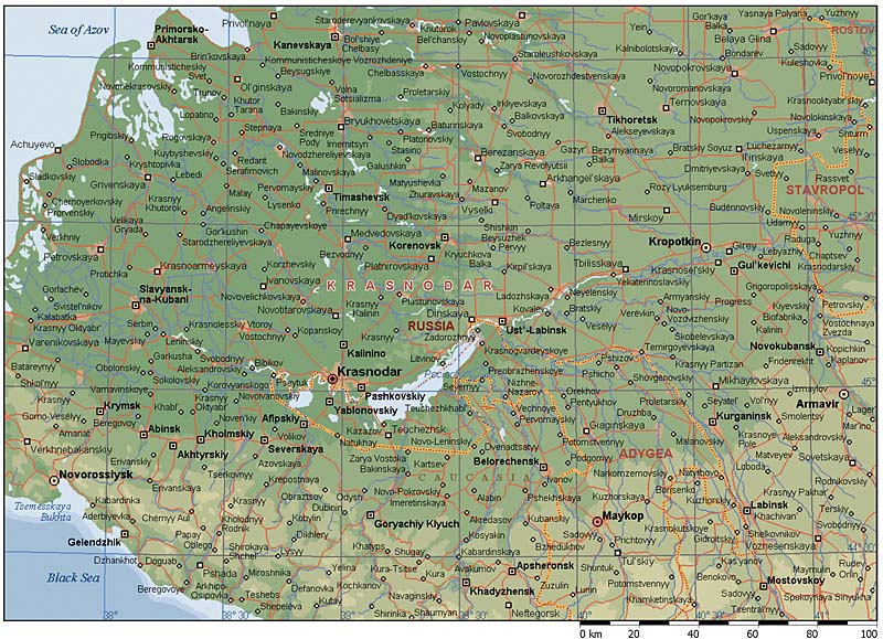 russia Krasnodar map