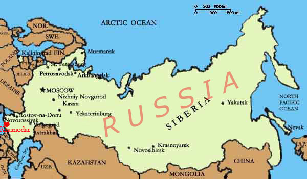 russia krasnodar map