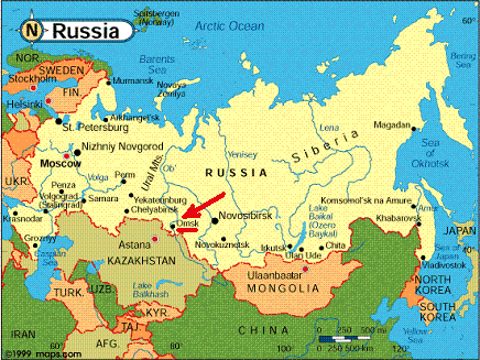 Russia map Omsk