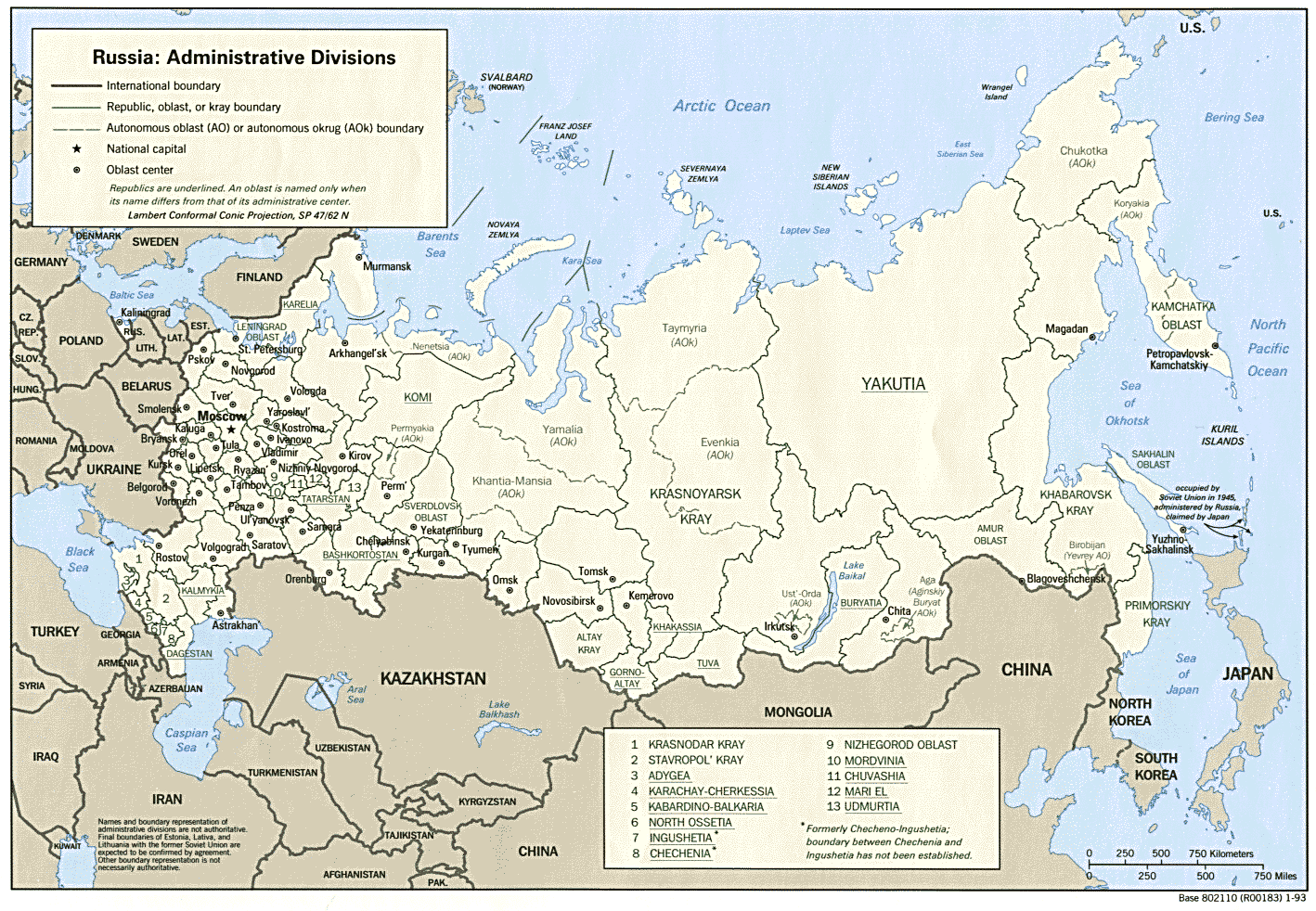 russia provinces map