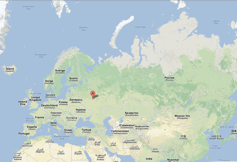map of Ryazan russia