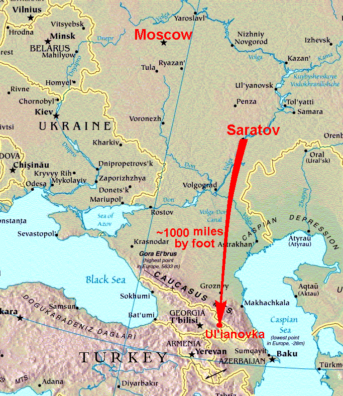 map Saratov Georgia