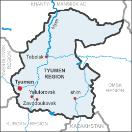 Tyumen region map