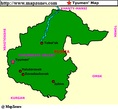 Tyumen province map