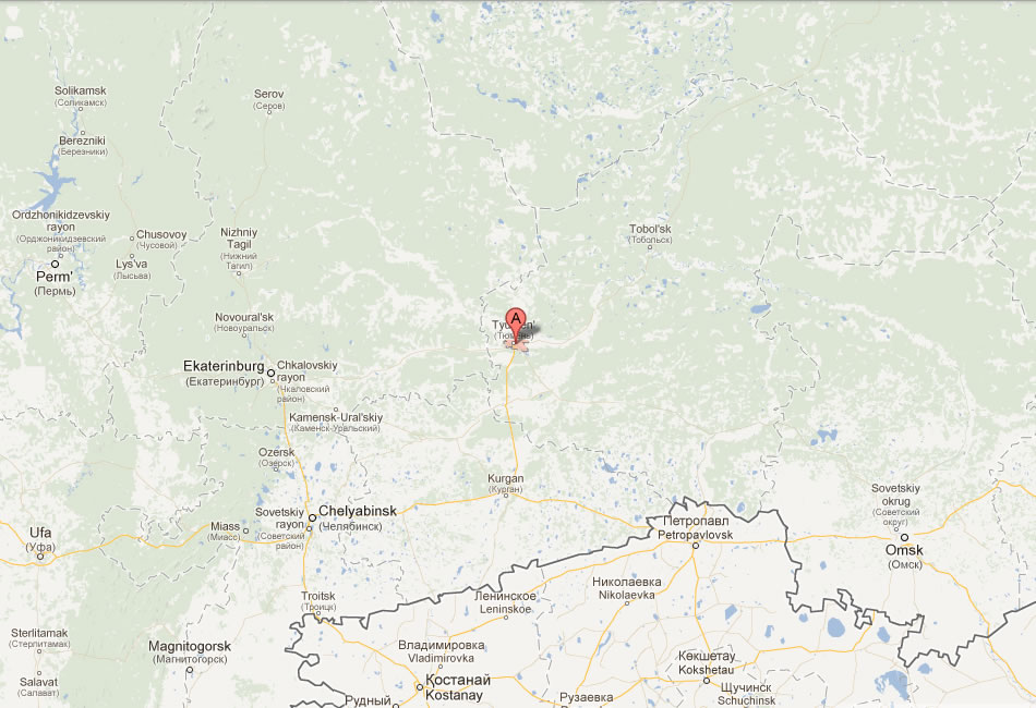 map of Tyumen