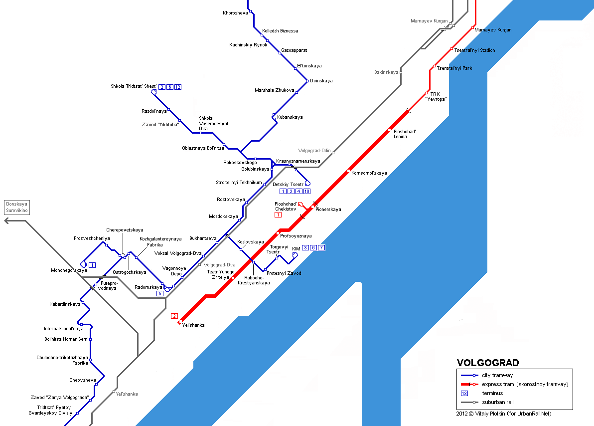 Volgograd metro map