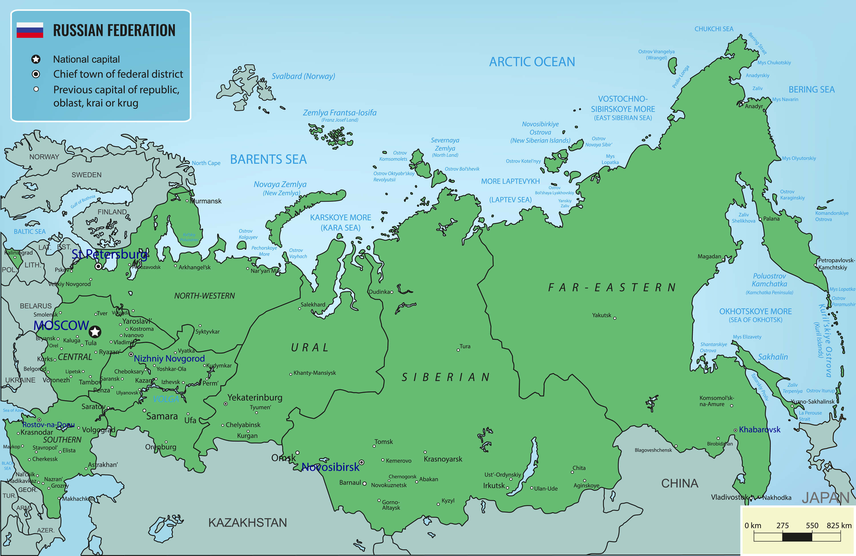 Voronezh on Russia Political Map