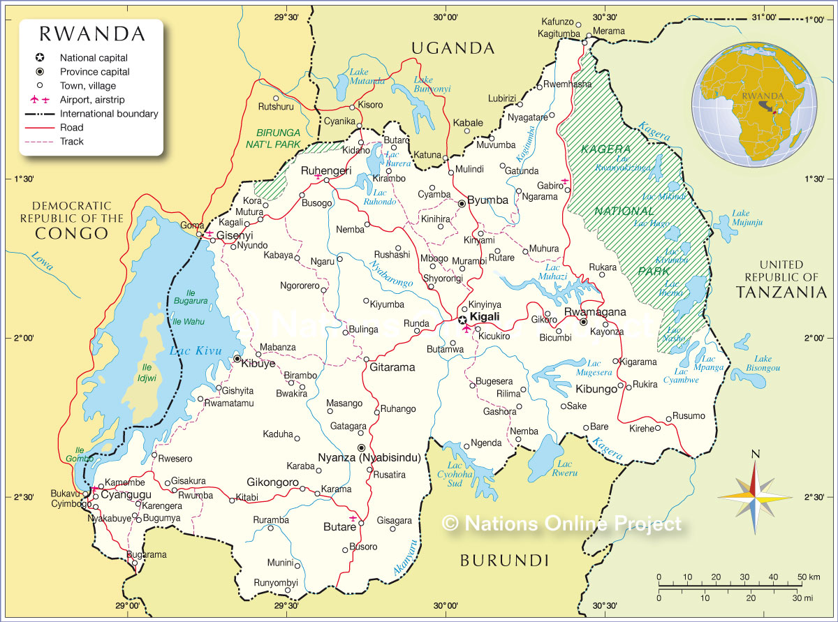 rwanda map