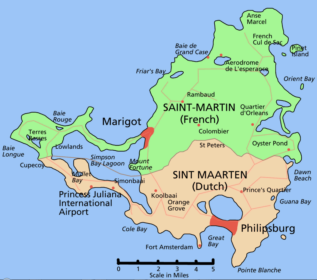 saint martin location map
