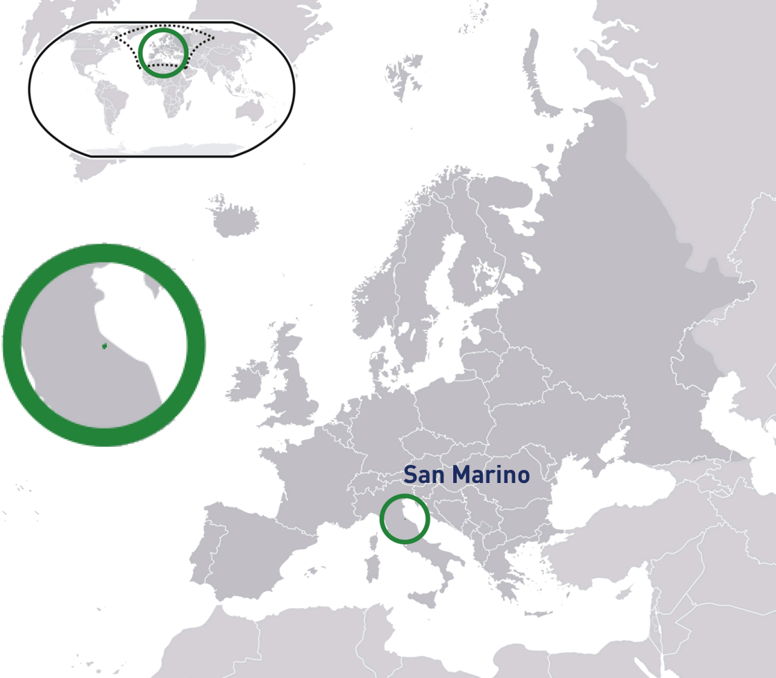 where is san marino in the world