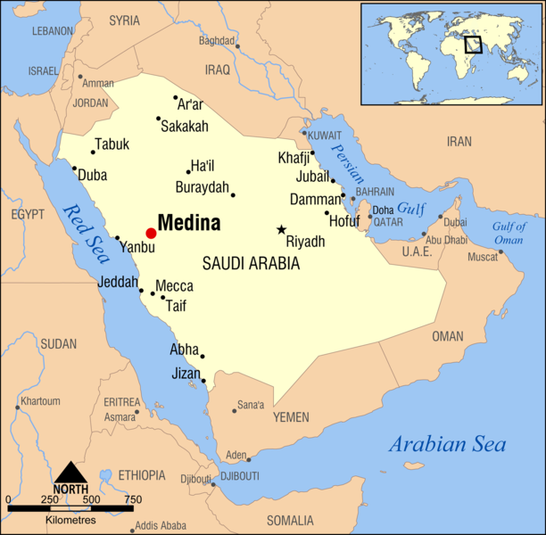 Medina Saudi Arabia map