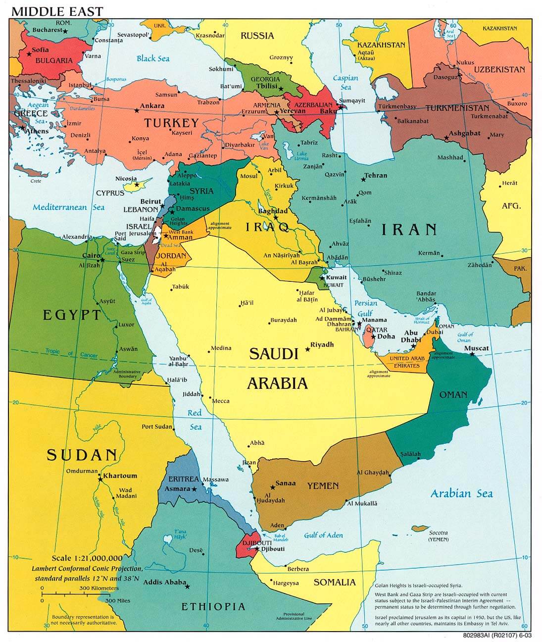 political map of saudi arabia