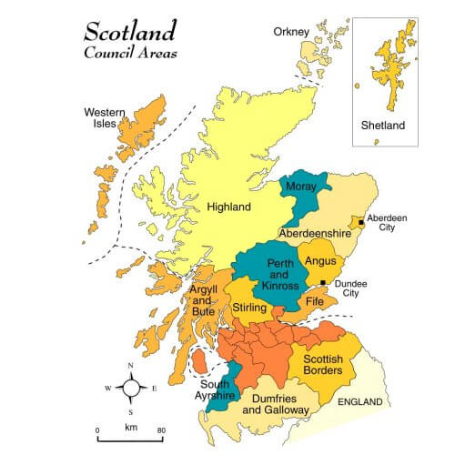 scotland regions map