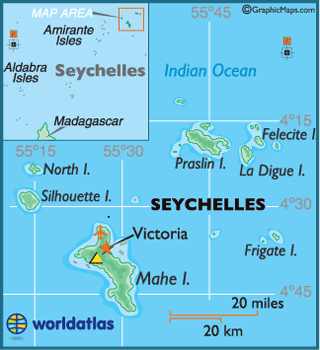MAP OF SEYCHELLES