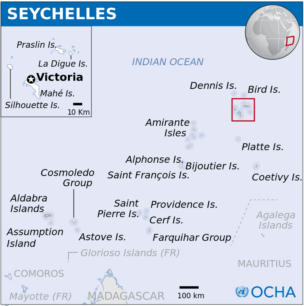 Seychelles Location Map