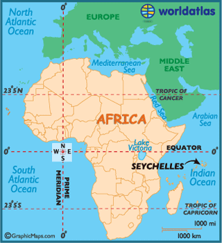 seychelles map africa