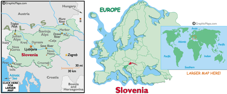 MAP OF SLOVENIA