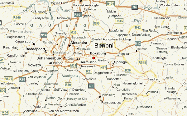 Benoni, South Africa, Map, & Fact