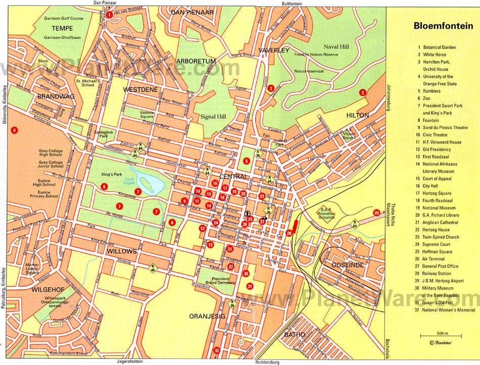 Bloemfontein Map And Bloemfontein Satellite Images Bloemfontein Map And Bloemfontein Satellite Images