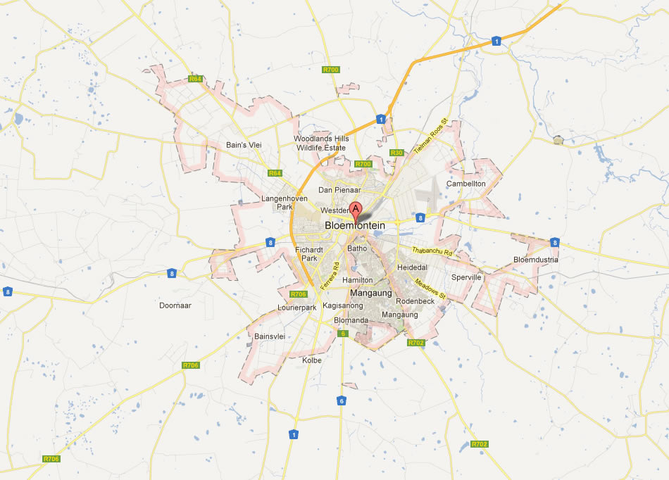 Bloemfontein Map And Bloemfontein Satellite Images Bloemfontein Map And Bloemfontein Satellite Images