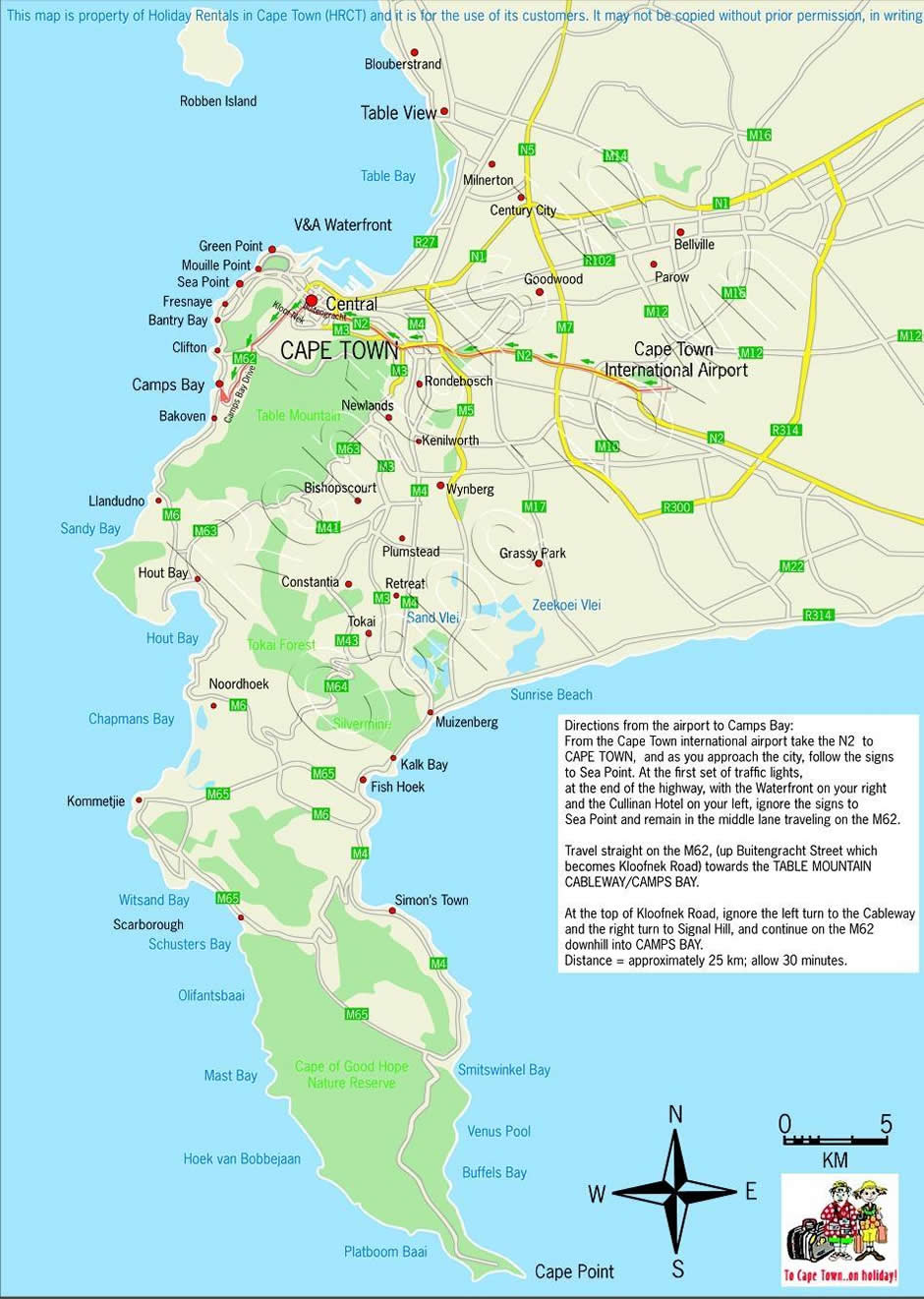 Cape Town Map South Africa