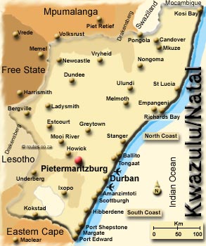 map Pietermaritzburg