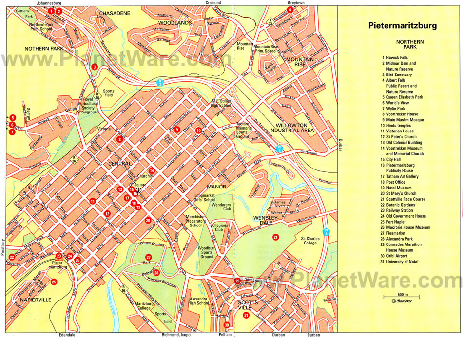 pietermaritzburg map