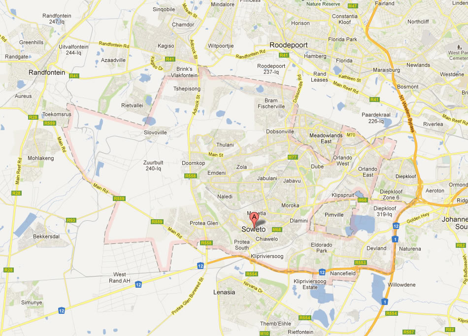 Soweto Map And Soweto Satellite Images Soweto Map And Soweto Satellite Images