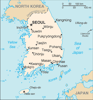 korea south map
