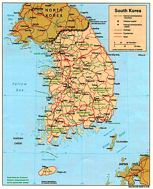 map south korea