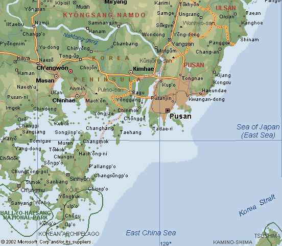 pusan regional map