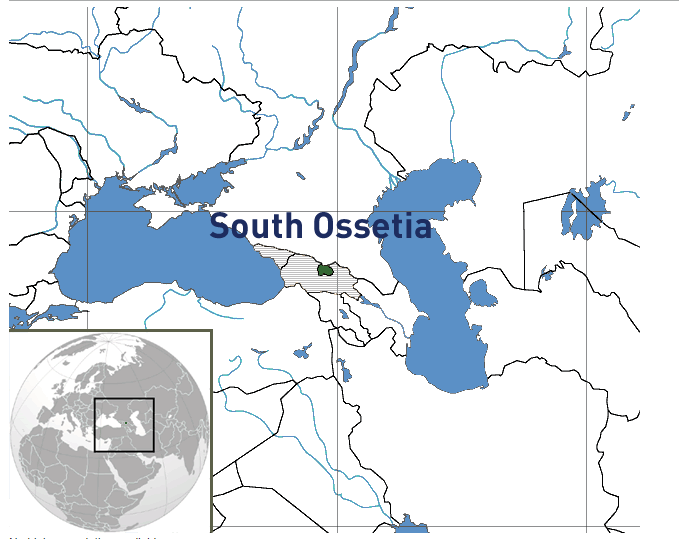 South Ossetia Map and South Ossetia Satellite Images