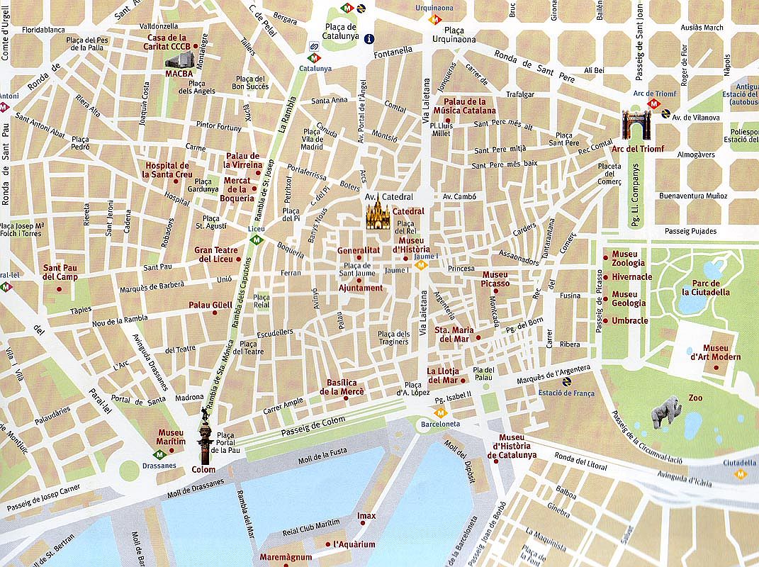 Barcelona center map