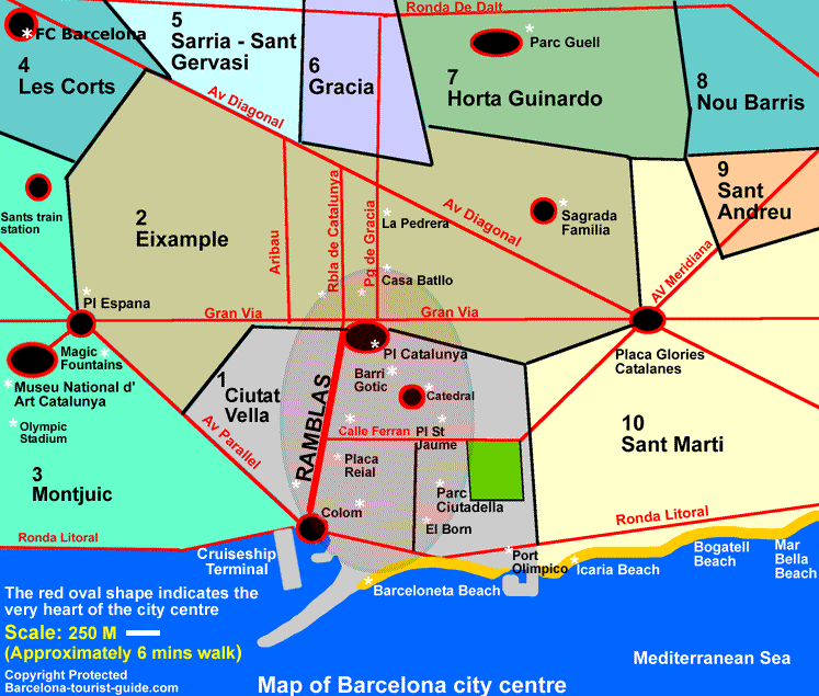 Barcelona Map And Barcelona Satellite Image