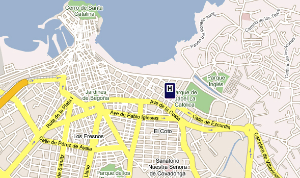 Gijon city center map