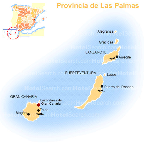 spain Las Palmas map